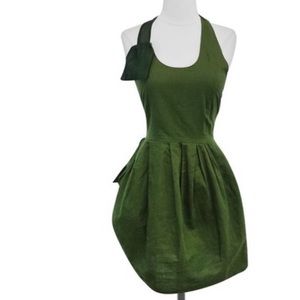 Cynthia Rowley green halter dress